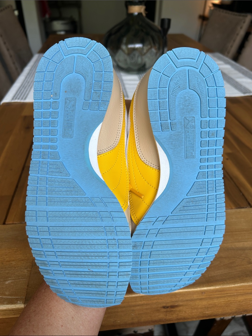 Puma women's Yellow & Blue Cabana Run Athletic Sneakers - Picture 6 of 8